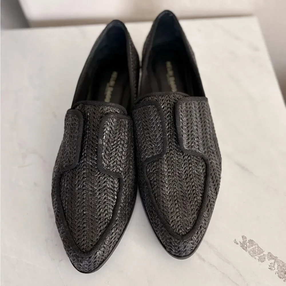 Anthro Kelsi Dagger Brooklyn Stanton Raffia Oxford Loafers size 9